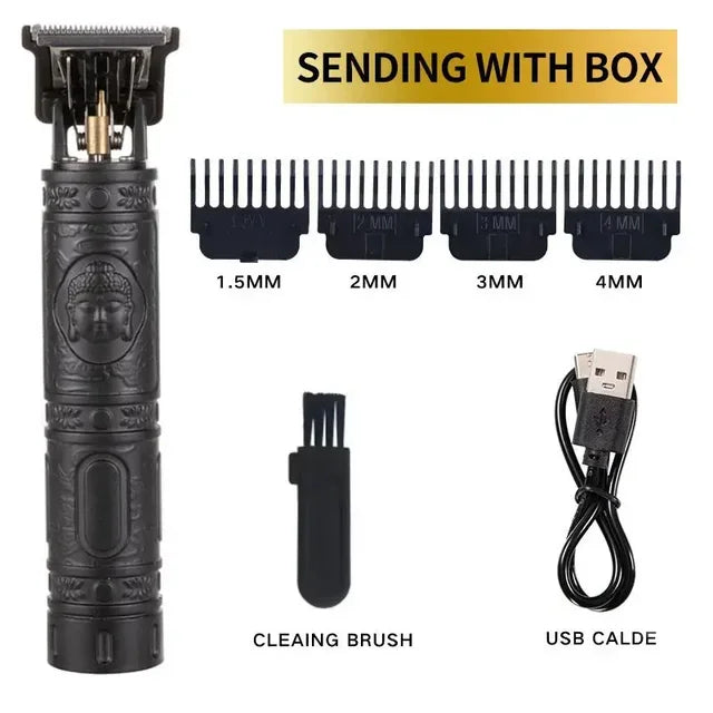 Tondeuse T9 Vintage – Électrique, Rechargeable & Professionnelle pour Homme & Barbier