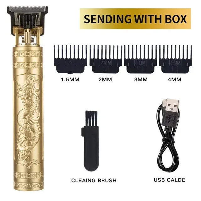 Tondeuse T9 Vintage – Électrique, Rechargeable & Professionnelle pour Homme & Barbier