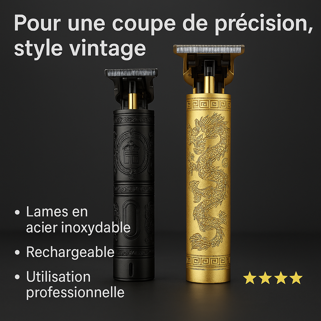 Tondeuse T9 Vintage – Électrique, Rechargeable & Professionnelle pour Homme & Barbier